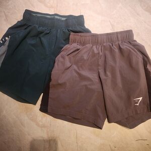 Gymshark Men's XS shorts bundle. grey/black and green/black